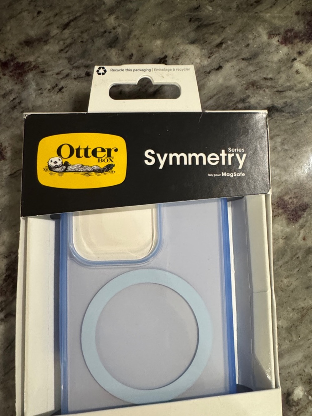 New OtterBox Symmetry Series MagSafe Case for iPhone 16 Pro - Light Blue/Clear - Picture 3 of 6